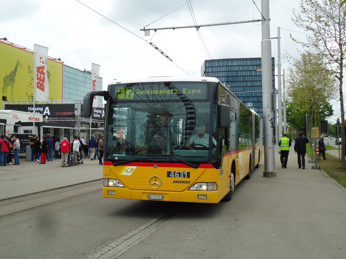 (144'047) - Bernmobil, Bern (CarPostal Ouest) - Nr. 4631/VD 111'241 - Mercedes (ex PostAuto Bern Nr. 631; ex P 27'005) am 11. Mai 2013 in Bern, Guisanplatz