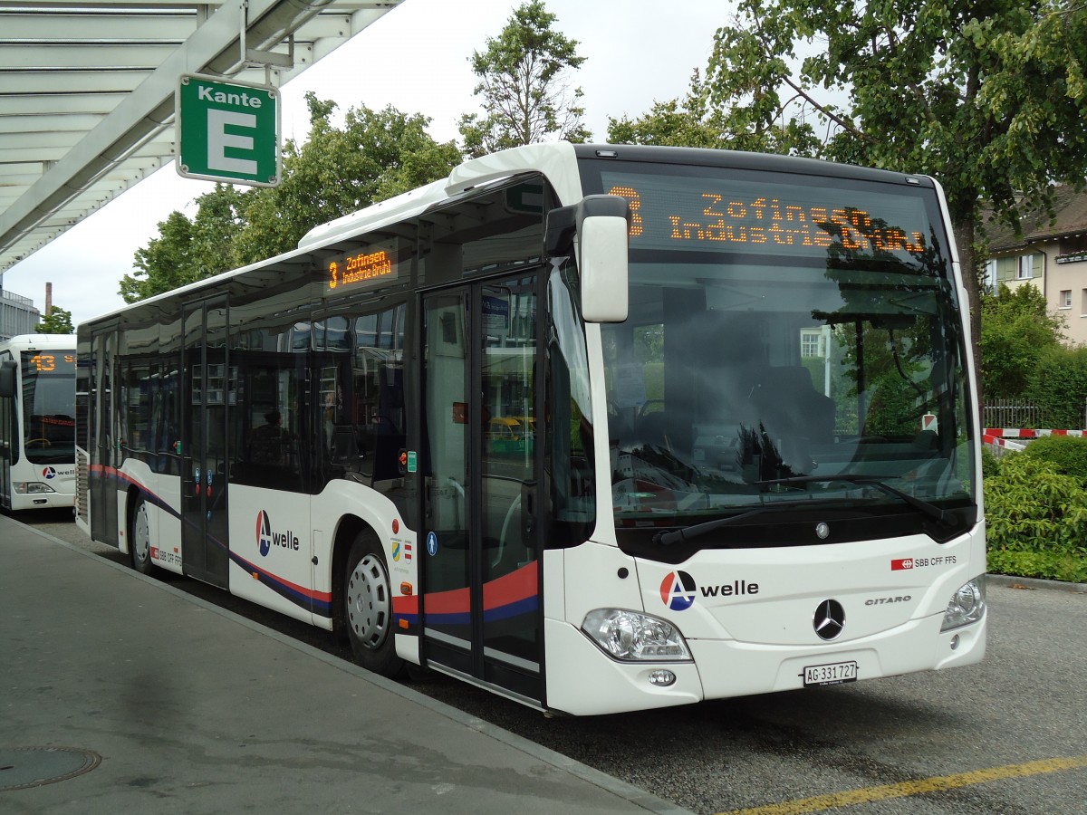 (144'909) - Limmat Bus, Dietikon - AG 331'727 - Mercedes am 10. Juni 2013 beim Bahnhof Zogingen
