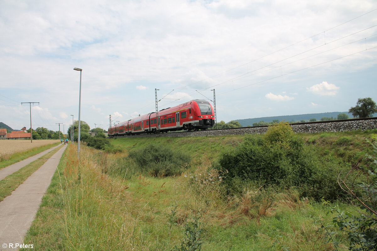1462 038 als RE20 4790 Nürnberg - Bamberg - Würzburg kur vor Zeil am Main. 01.08.24