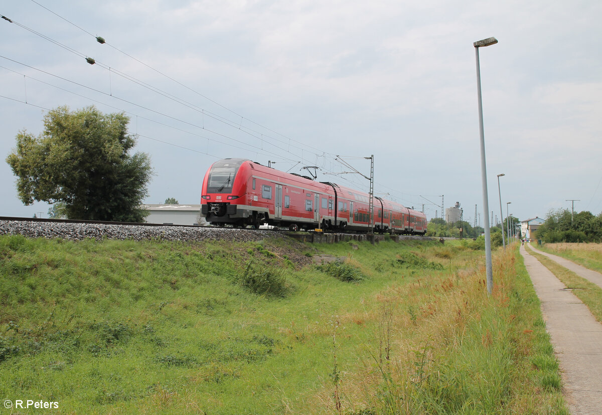 1462 038 als RE20 4790 Nürnberg - Bamberg - Würzburg kur vor Zeil am Main. 01.08.24