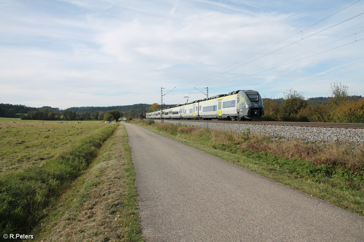 1463 211-1 + 1463 212 als RE50 63066 Plattling nach Nürnberg bei Pölling. 17.10.24