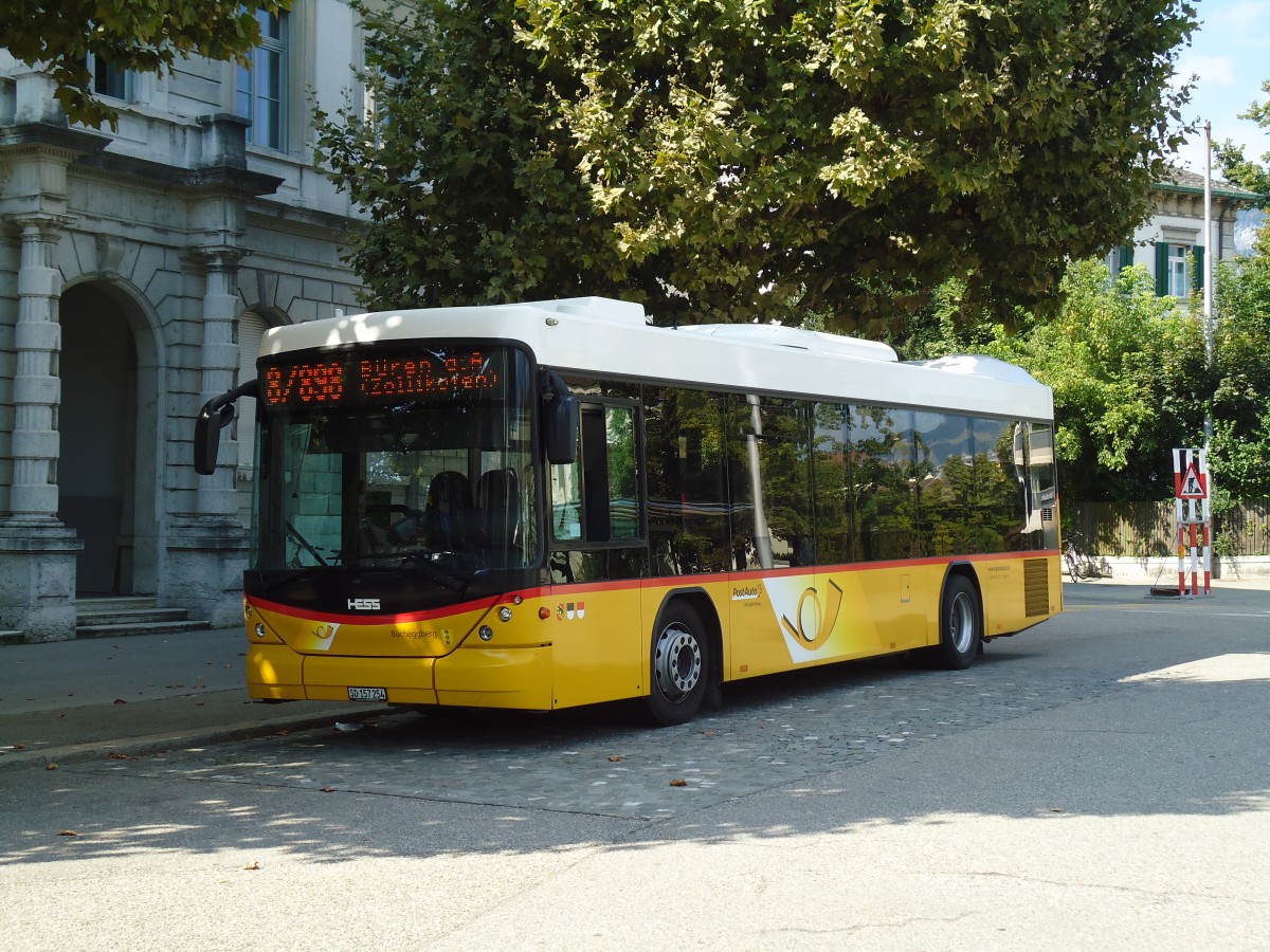 (146'801) - Steiner, Messen - SO 157'254 - Scania/Hess am 31. August 2013 in Solothurn, Amthausplatz