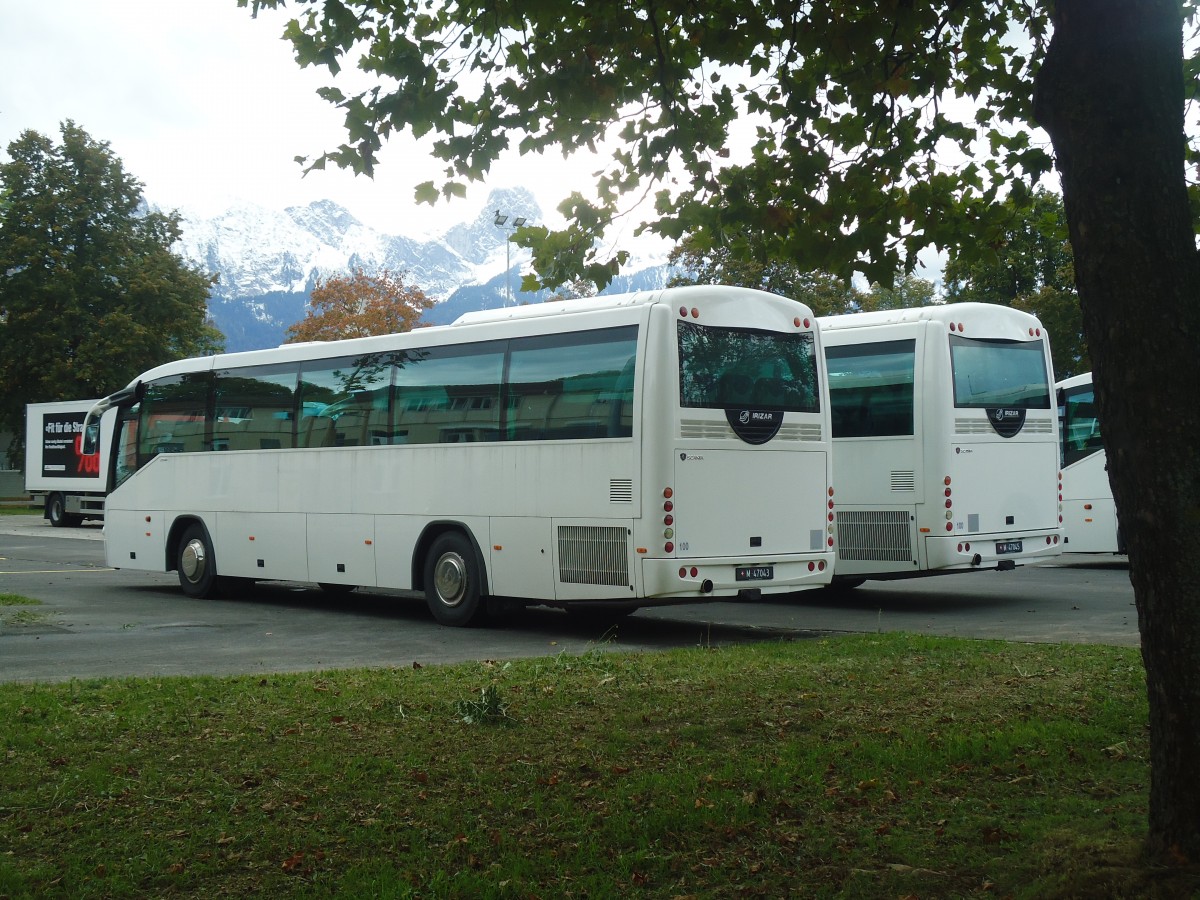 (147'509) - Schweizer Armee - M+47'043 - Scania/Irizar am 13. Oktober 2013 in Thun, Waffenplatz