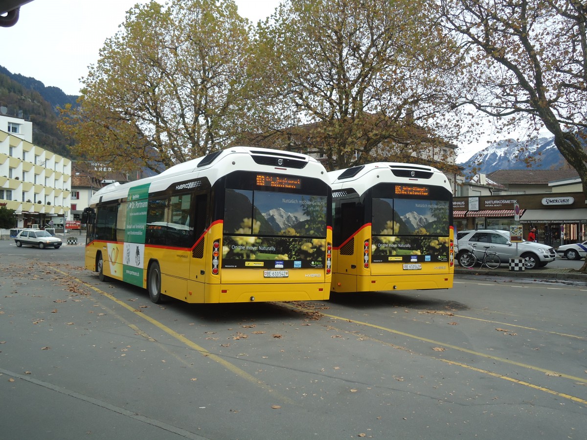 (147'577) - PostAuto Bern - BE 610'543 - Volvo am 4. November 2013 beim Bahnhof Interlaken West