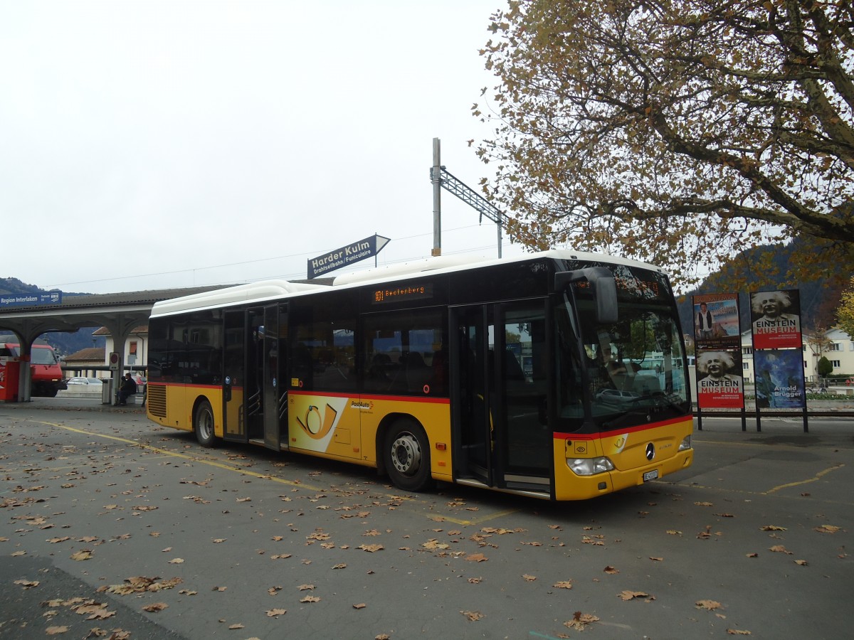 (147'583) - AVG Meiringen - Nr. 71/BE 412'071 - Mercedes am 4. November 2013 beim Bahnhof Interlaken West