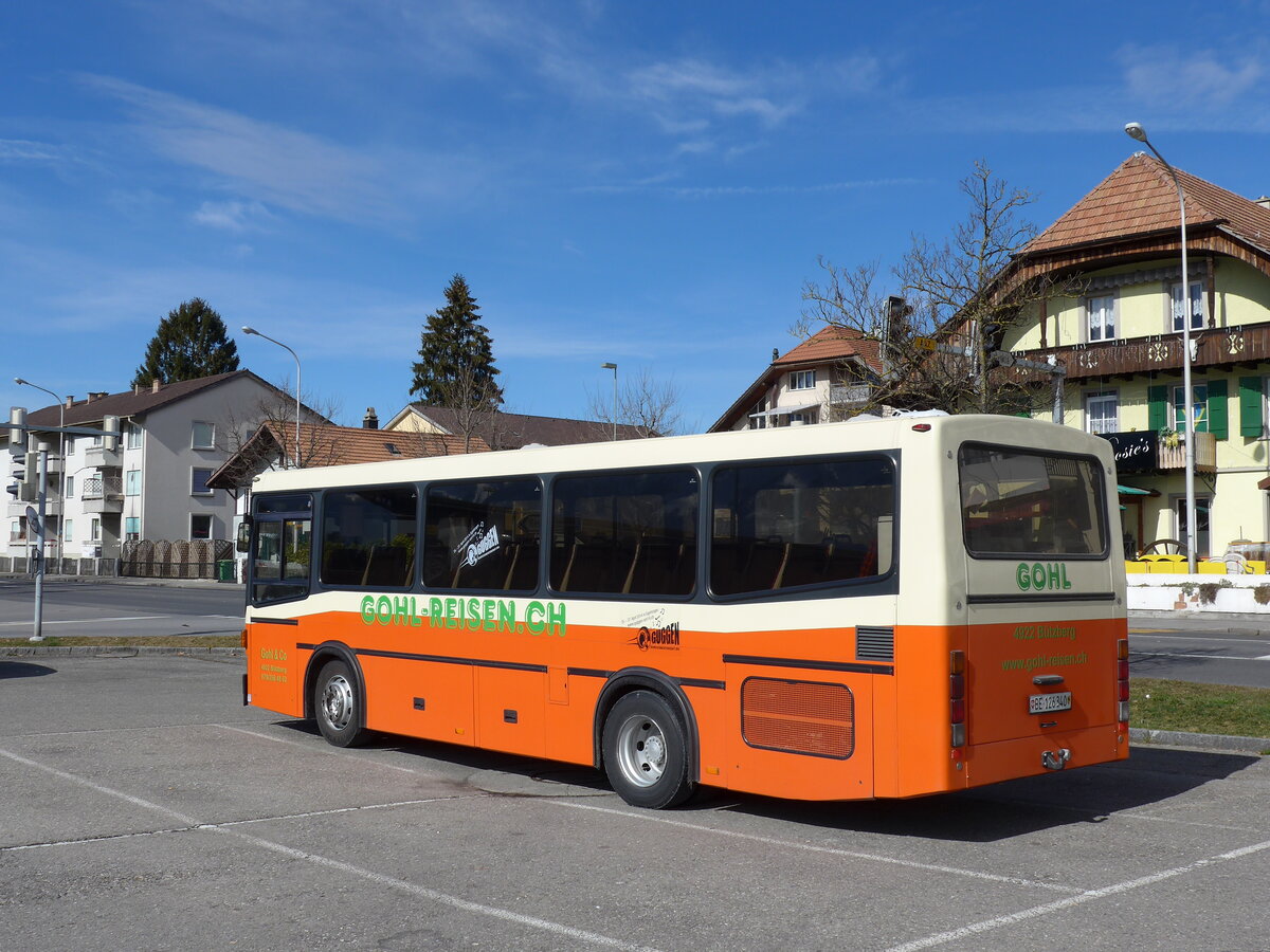 (149'046) - Gohl, Herzogenbuchsee - BE 126'340 - MAN/Lauber (ex AMSA Chiasso; ex Tresch, Amsteg) am 28. FEbruar 2014 in Thun-Lerchenfeld, Waldeck