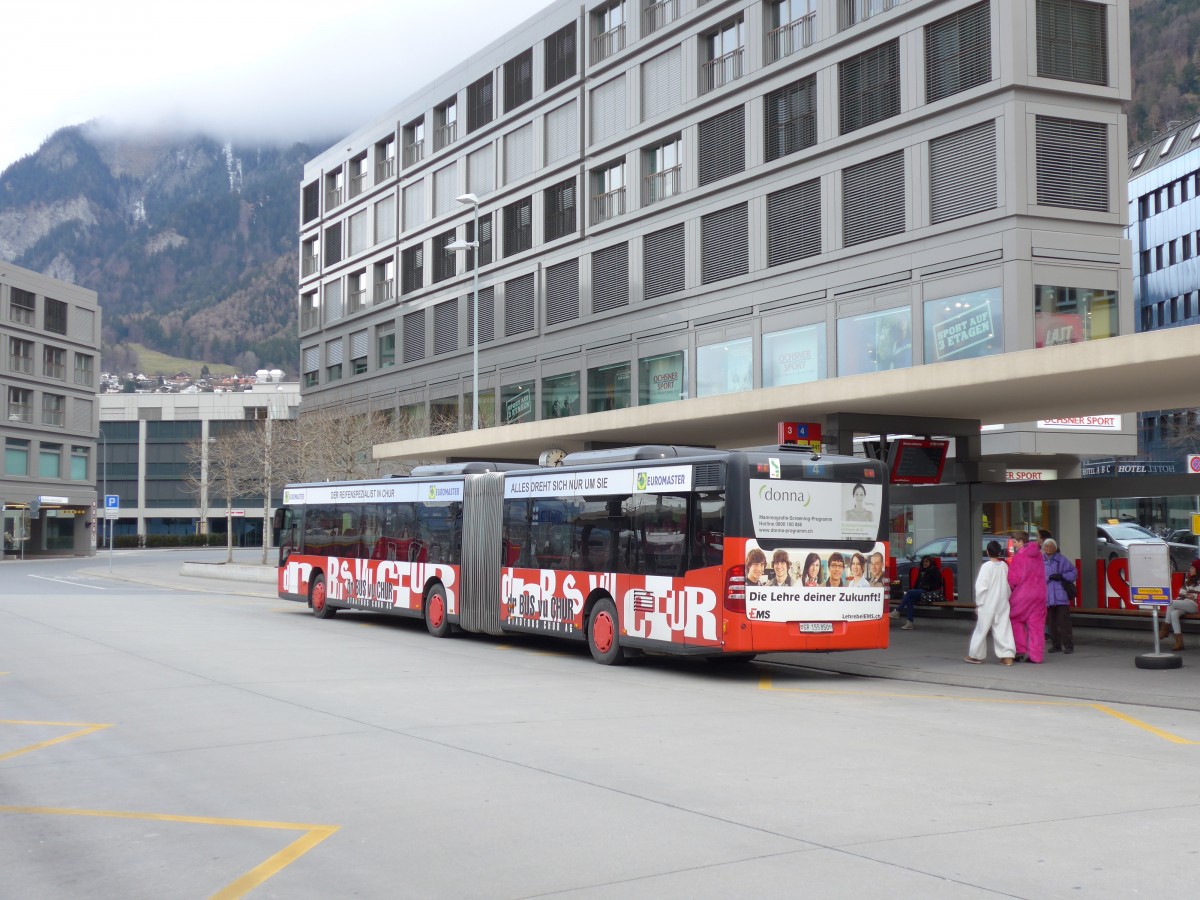 (149'144) - SBC Chur - Nr. 50/GR 155'850 - Mercedes am 1. Mrz 2014 beim Bahnhof Chur