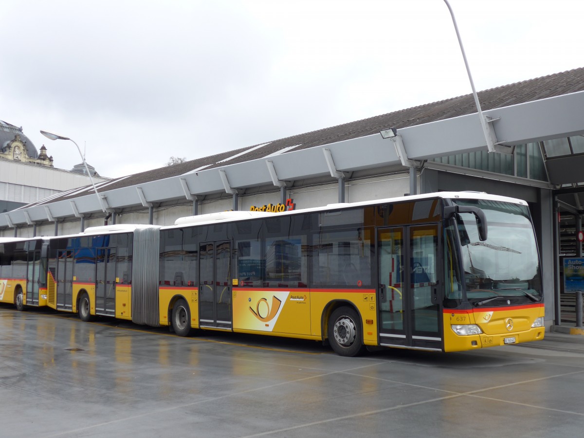(149'383) - PostAuto Bern - Nr. 637/BE 560'407 - Mercedes am 23. Mrz 2014 in Bern, Postautostation