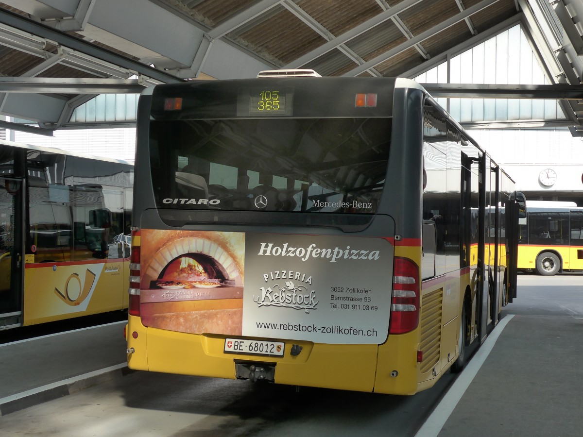 (149'637) - Steiner, Ortschwaben - Nr. 12/BE 68'012 - Mercedes am 13. April 2014 in Bern, Postautostation