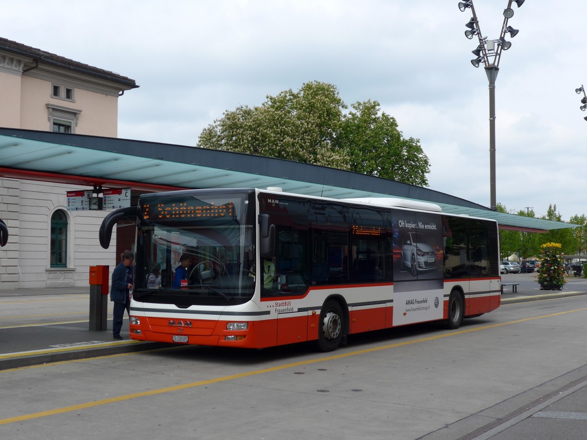(149'713) - PostAuto Ostschweiz - TG 158'095 - MAN am 21. April 2014 beim Bahnhof Frauenfeld