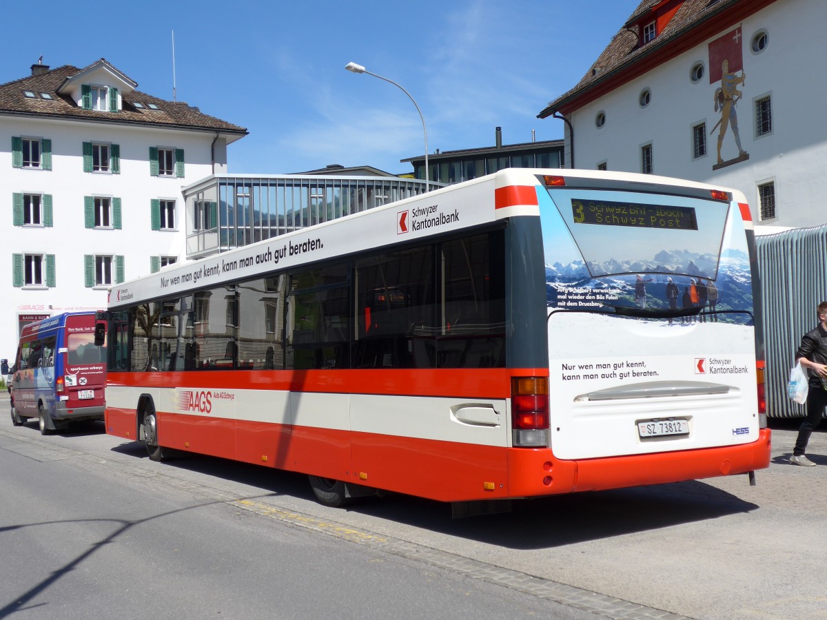 (150'577) - AAGS Schwyz - Nr. 12/SZ 73'812 - Scania/Hess am 10. Mai 2014 in Schwyz, Post