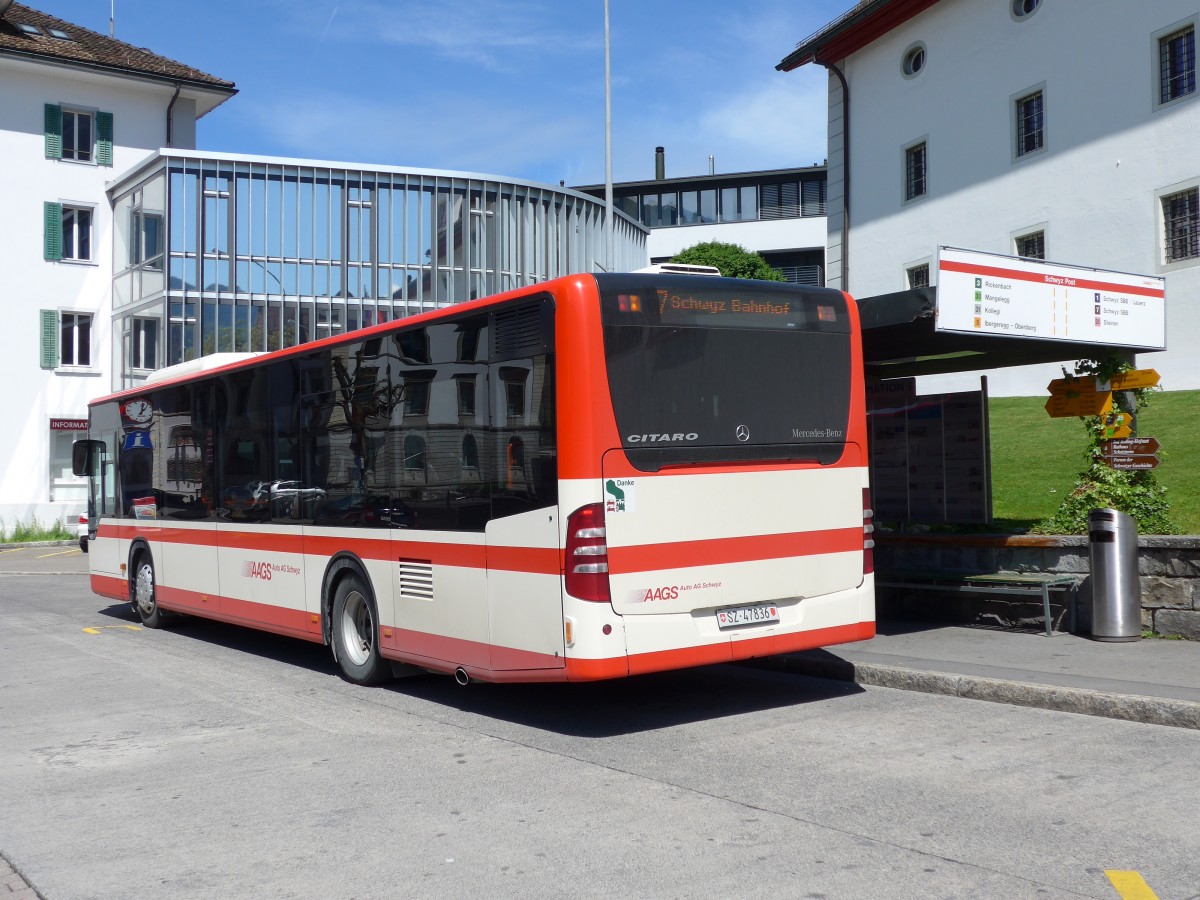 (150'578) - AAGS Schwyz - Nr. 36/SZ 47'836 - Mercedes am 10. Mai 2014 in Schwyz, Post
