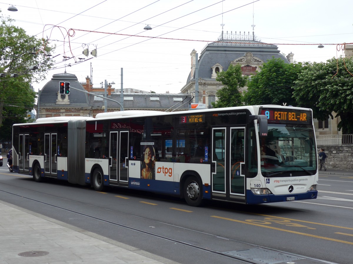 (150'826) - TPG Genve - Nr. 140/GE 960'524 - Mercedes am 26. Mai 2014 in Genve, Place des Vingt-Deux-Cantons