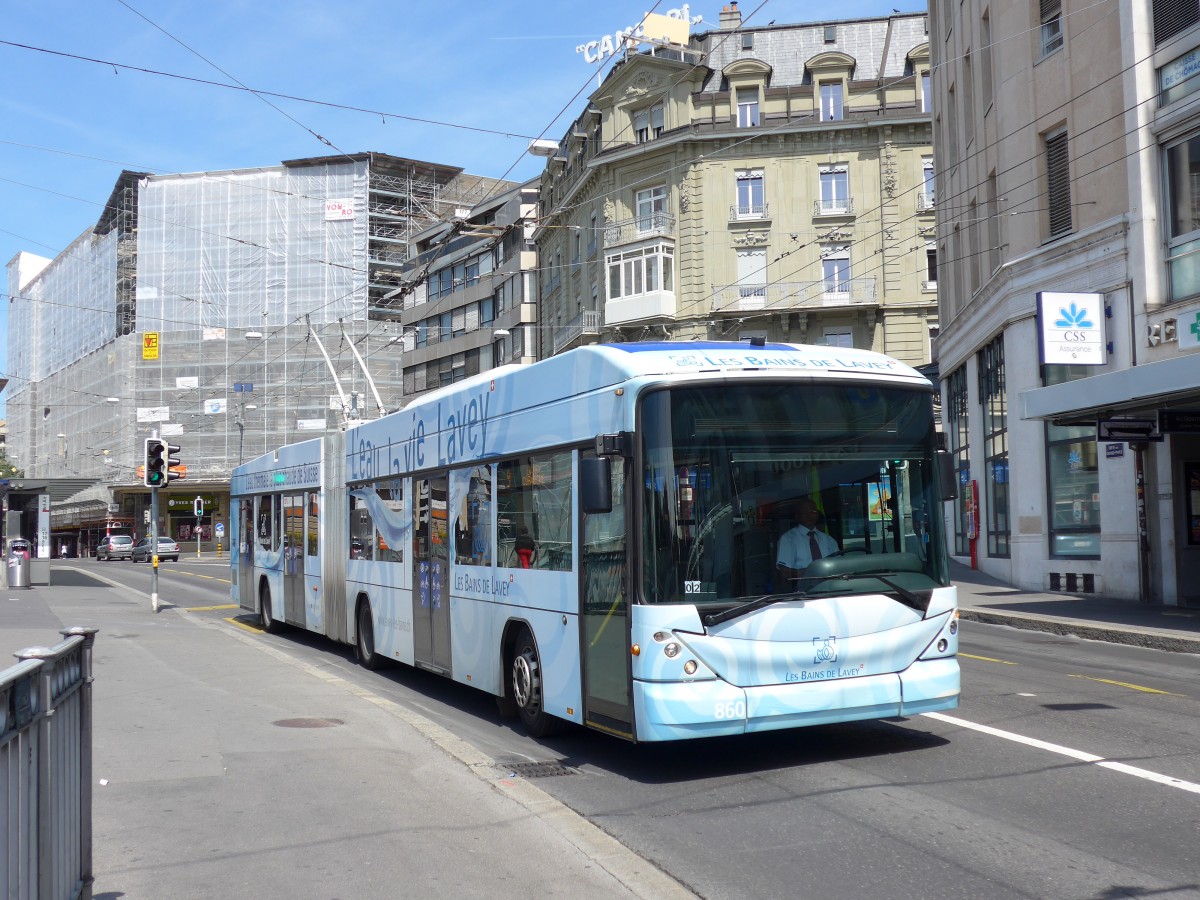 (151'177) - TL Lausanne - Nr. 860 - Hess/Hess Gelenktrolleybus am 1. Juni 2014 in Lausanne, Bel-Air