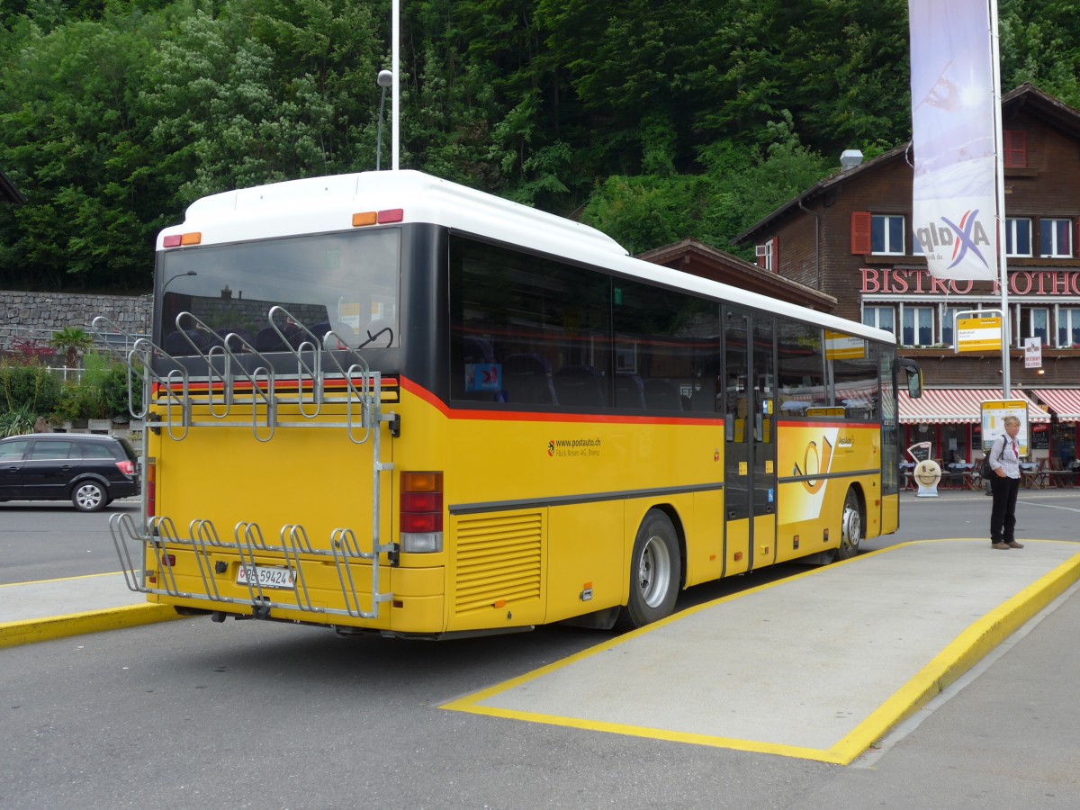 (151'557) - Flck, Brienz - Nr. 7/BE 59'424 - Setra am 15. Juni 2014 beim Bahnhof Brienz