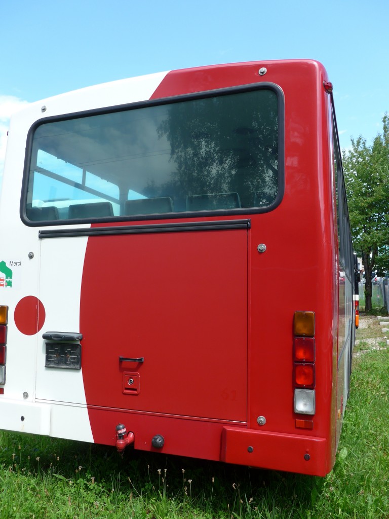 (153'633) - TPF Fribourg - Nr. 61 - Volvo/Lauber (ex GFM Fribourg Nr. 61) am 4. August 2014 in Kloten, EvoBus
