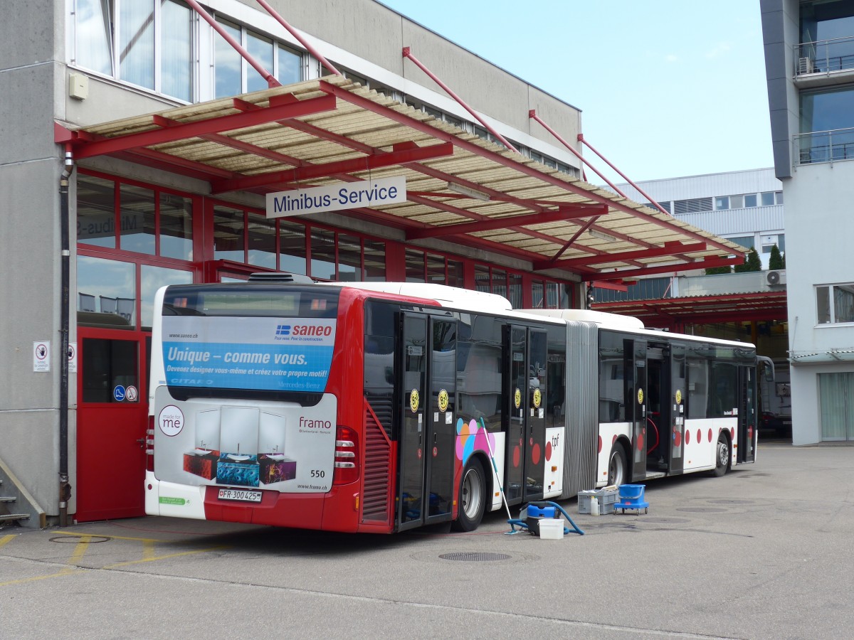 (153'644) - TPF Fribourg - Nr. 550/FR 300'425 - Mercedes am 4. August 2014 in Kloten, EvoBus