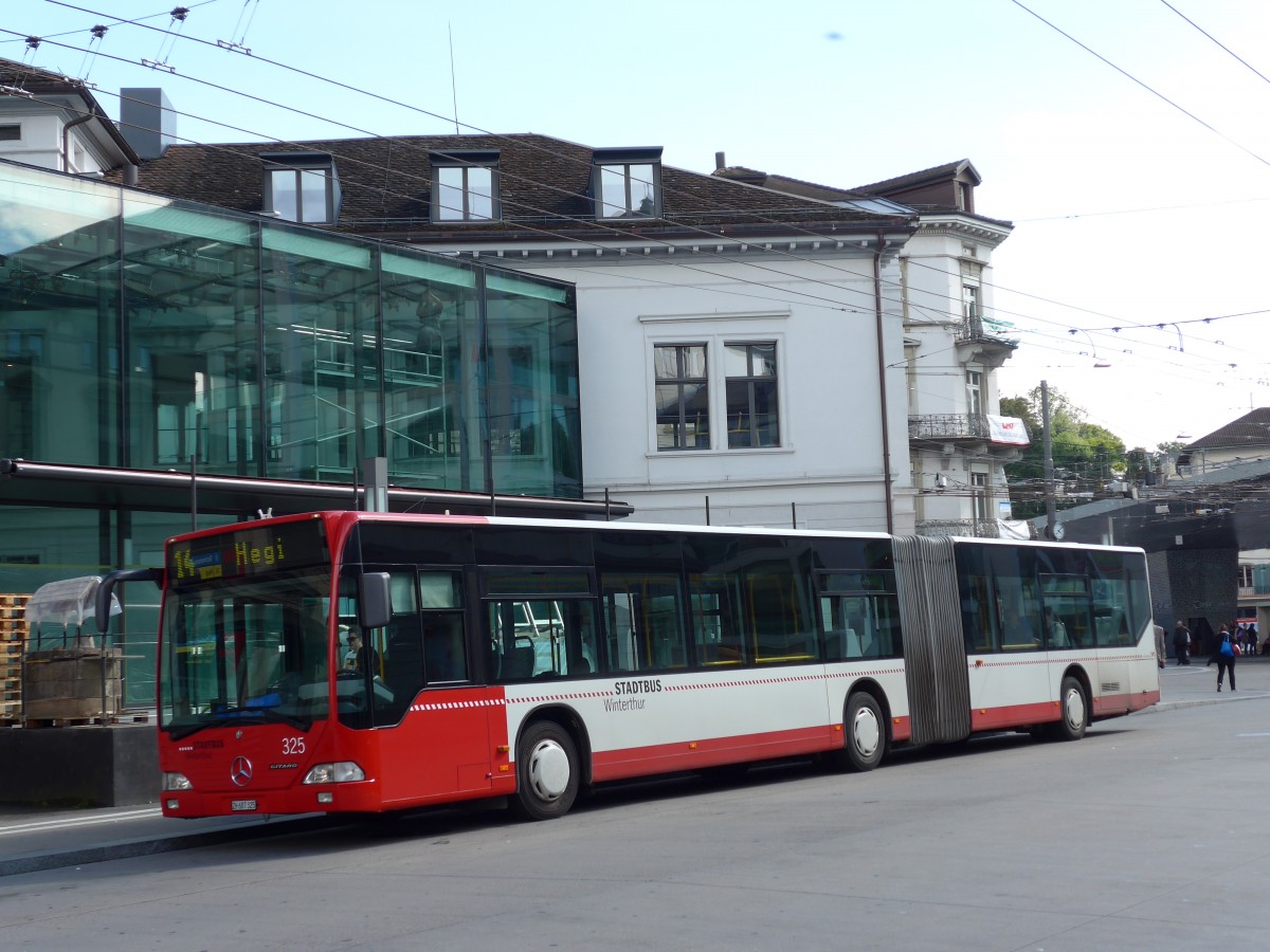 (153'938) - SW Winterthur - Nr. 325/ZH 687'325 - Mercedes am 16. August 2014 beim Hauptbahnhof Winterthur