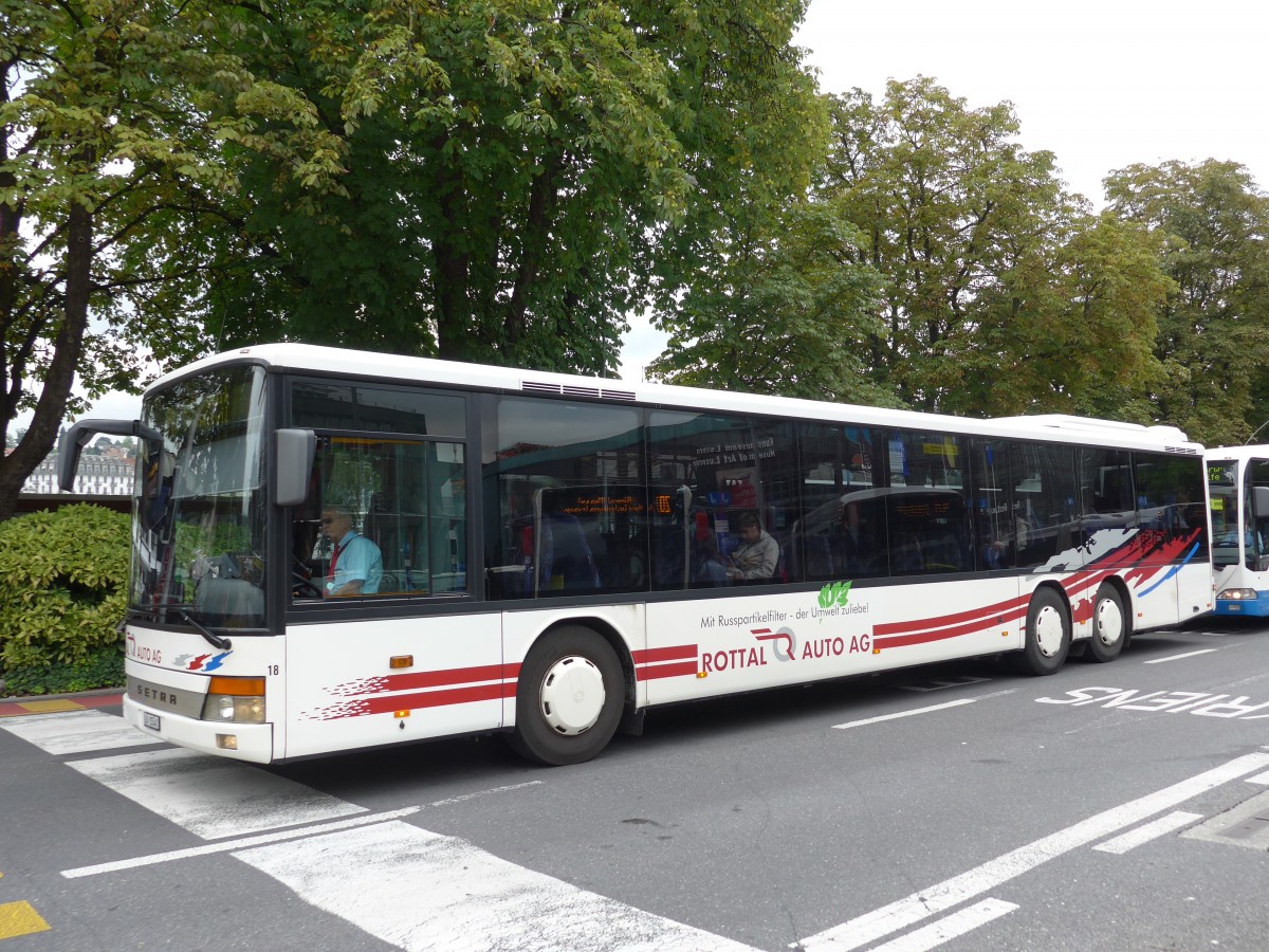 (154'072) - ARAG Ruswil - Nr. 18/LU 15'541 - Setra am 19. August 2014 beim Bahnhof Luzern