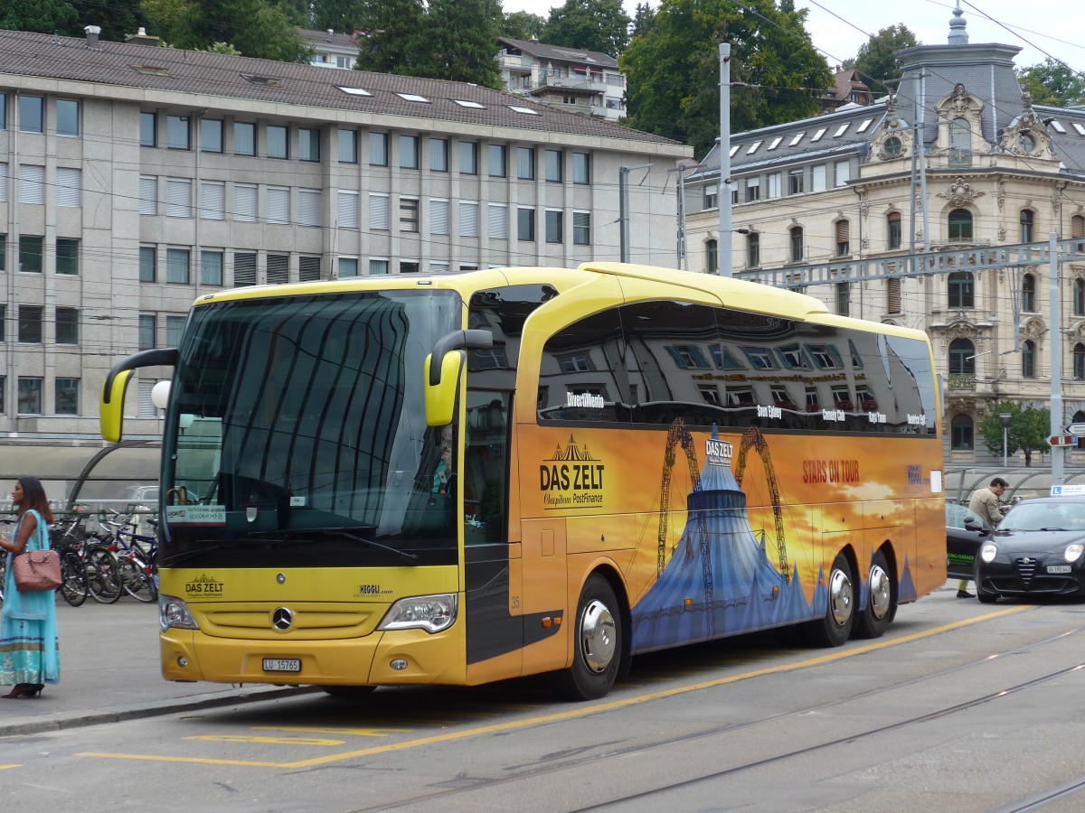 (154'176) - Heggli, Kriens - Nr. 35/LU 15'765 - Mercedes am 20. August 2014 beim Bahnhof St. Gallen
