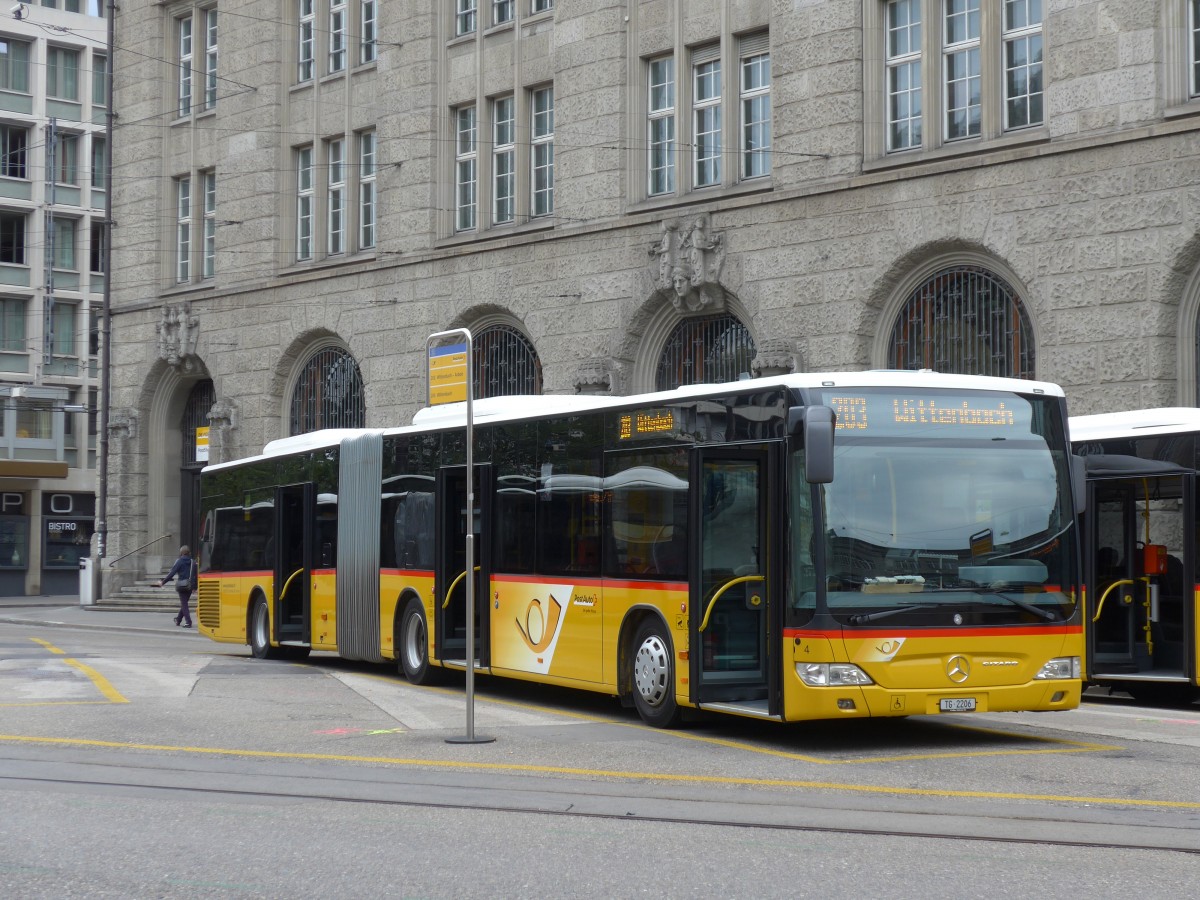 (154'190) - Eurobus, Arbon - Nr. 4/TG 2206 - Mercedes am 20. August 2014 beim Bahnhof St. Gallen 