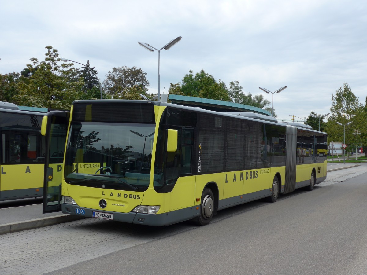(154'257) - Landbus Unterland, Dornbirn - BD 13'690 - Mercedes am 20. August 2014 beim Bahnhof Bregenz