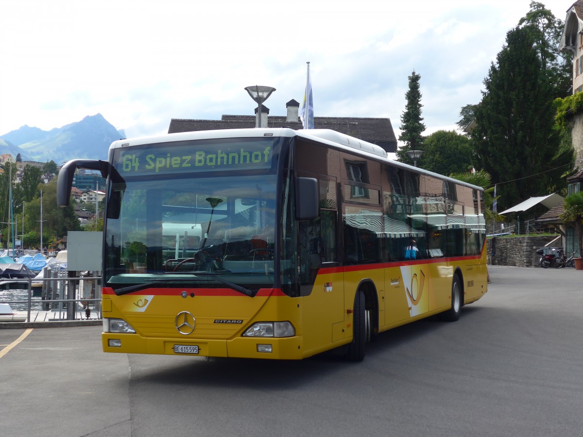 (154'440) - PostAuto Bern - BE 615'595 - Mercedes (ex Nr. 532; ex P 25'235) am 24. August 2014 in Spiez, Schiffstation