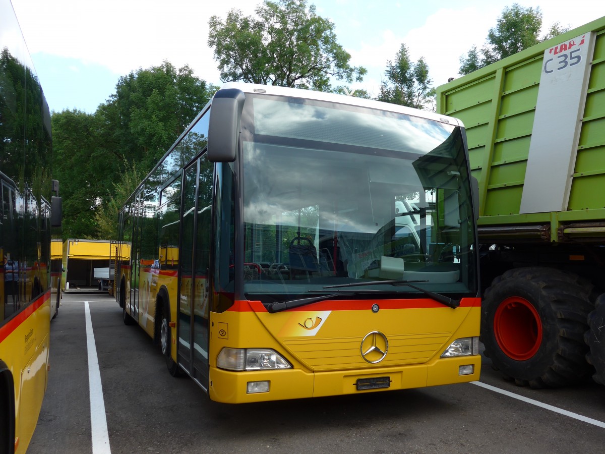 (154'643) - Hfliger, Sursee - Nr. 1 - Mercedes (ex PostAuto Nordschweiz Nr. 1; ex P 25'233) am 30. August 2014 in Ruswil, Garage ARAG