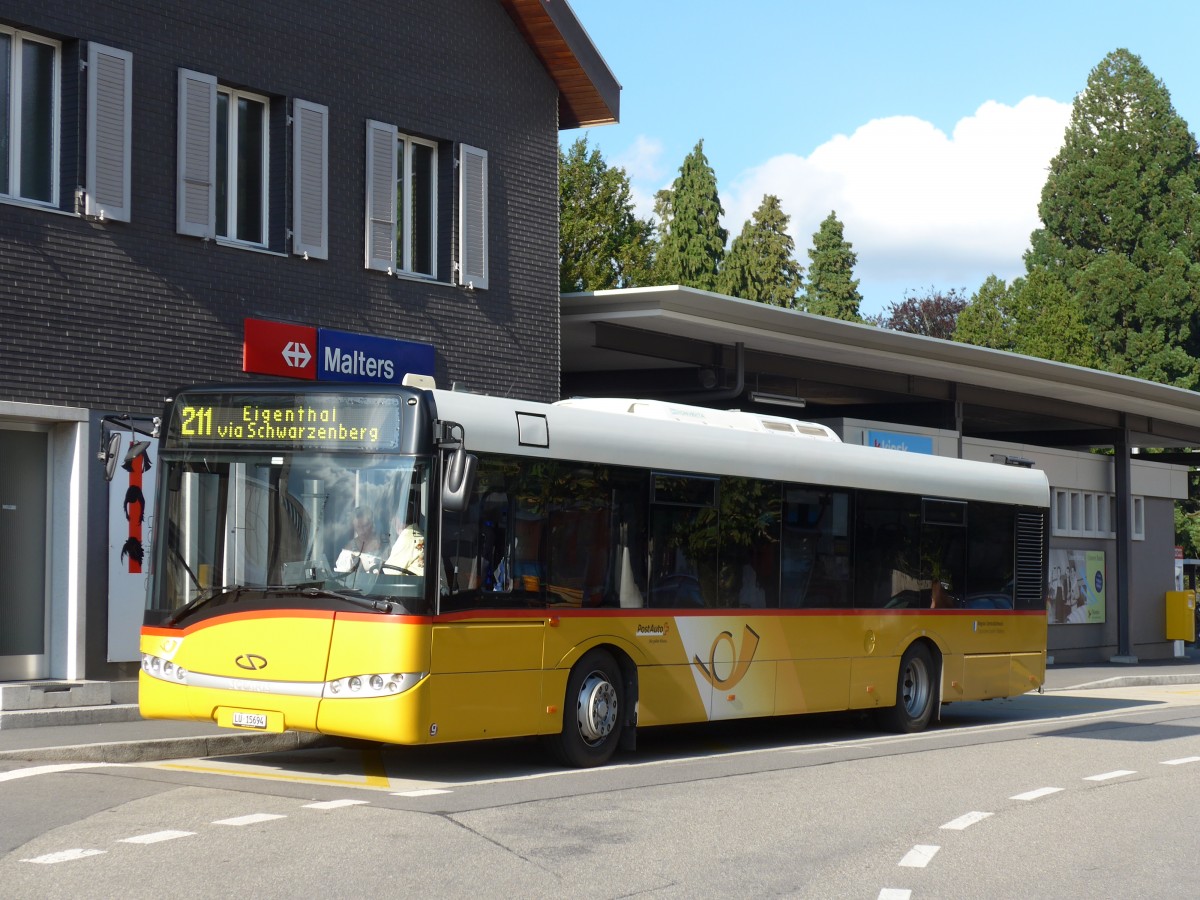 (154'650) - Zurkirchen, Malters - Nr. 9/LU 15'694 - Solaris am 30. August 2014 beim Bahnhof Malters