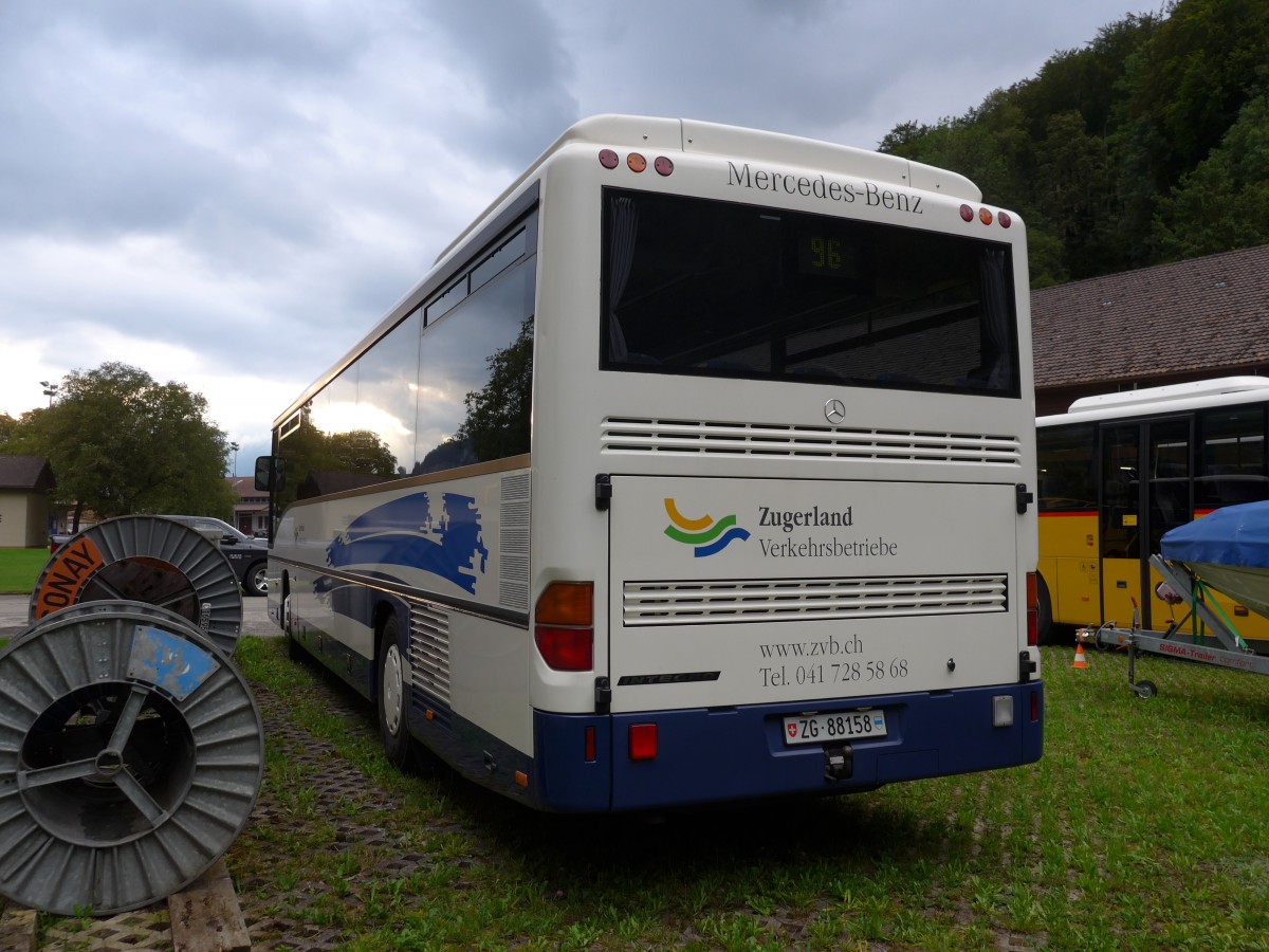 (154'685) - ZVB Zug - Nr. 158/ZG 88'158 - Mercedes (ex Nr. 58) am 30. August 2014 in Meiringen, Garage AVG M.