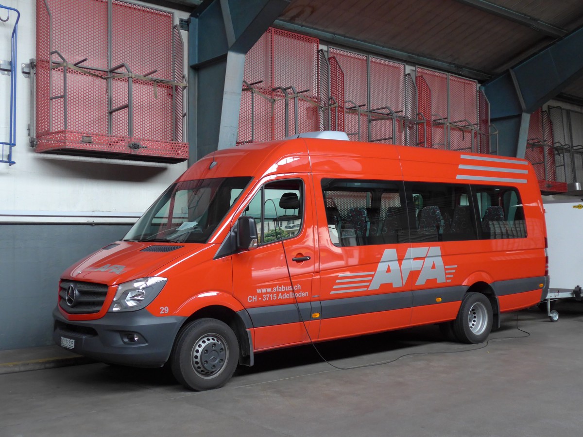 (154'730) - AFA Adelboden - Nr. 29/BE 173'525 - Mercedes am 31. August 2014 im Autobahnhof Adelboden