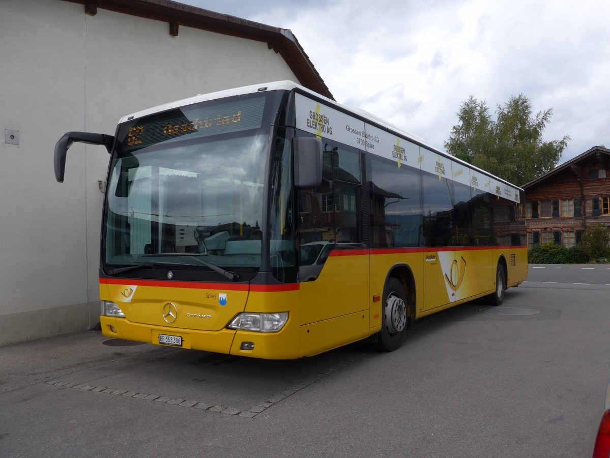 (154'734) - PostAuto Bern - BE 653'386 - Mercedes am 31. August 2014 in Aeschi, Garage