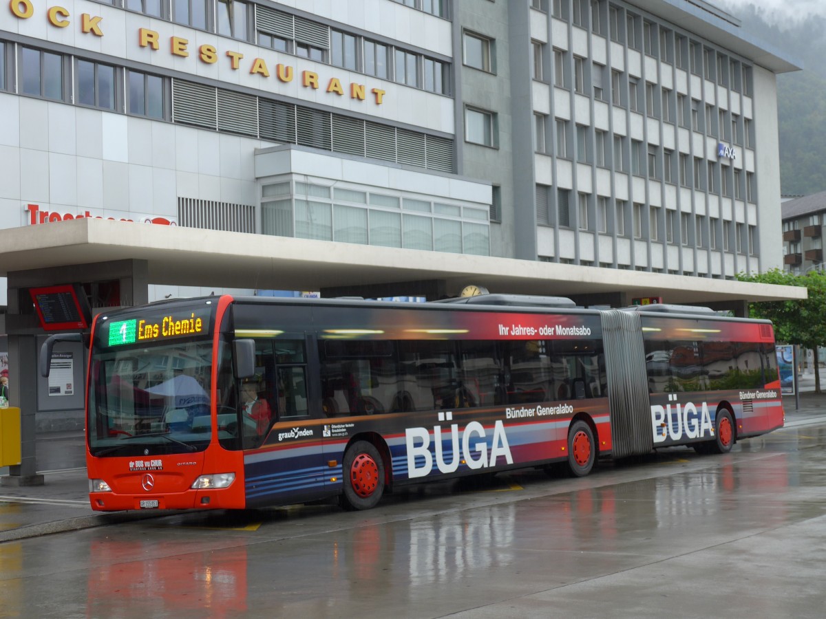 (154'934) - SBC Chur - Nr. 53/GR 155'853 - Mercedes am 13. September 2014 beim Bahnhof Chur
