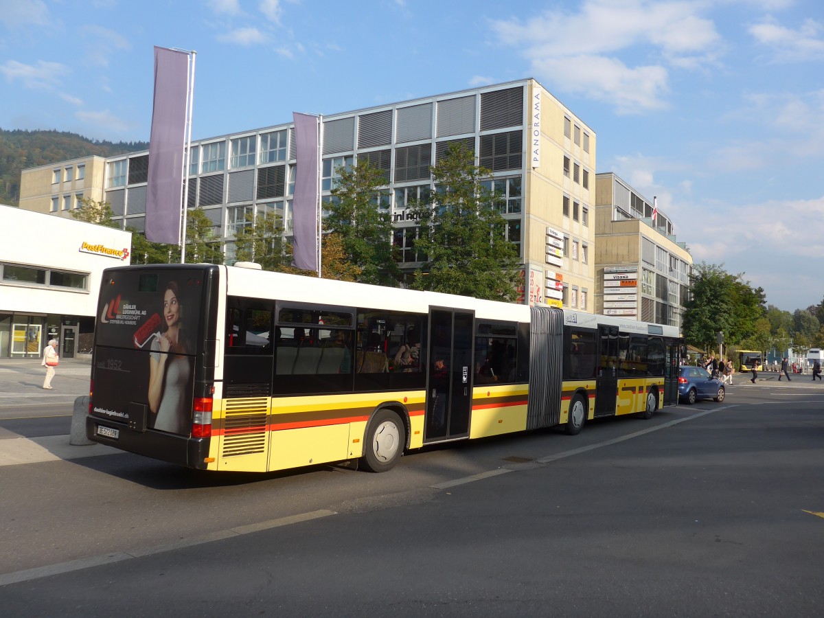 (155'456) - STI Thun - Nr. 89/BE 572'089 - MAN am 4. Oktober 2014 beim Bahnhof Thun