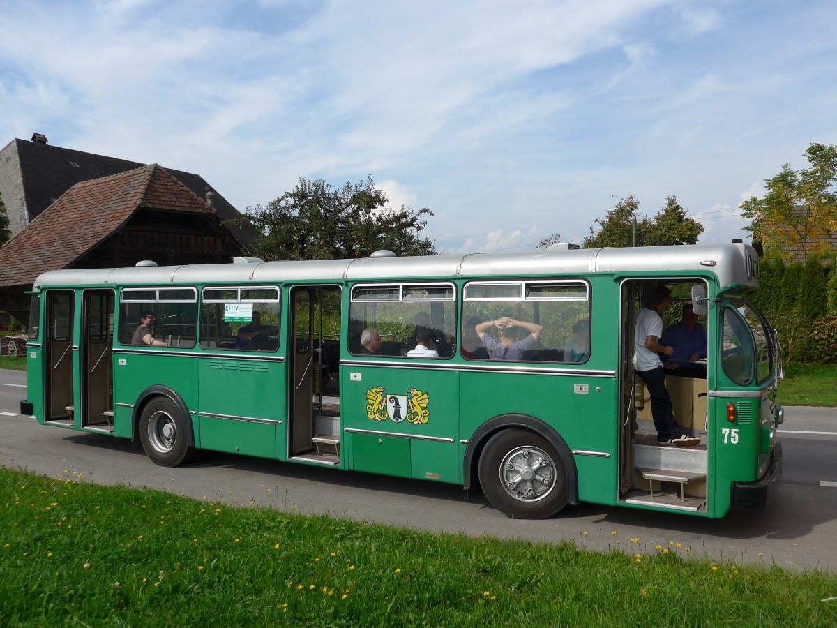(155'512) - BVB Basel (RWB) - Nr. 75/BE 399'675 - FBW/FHS am 5. Oktober 2014 in Rohrmoos bei Lyssach