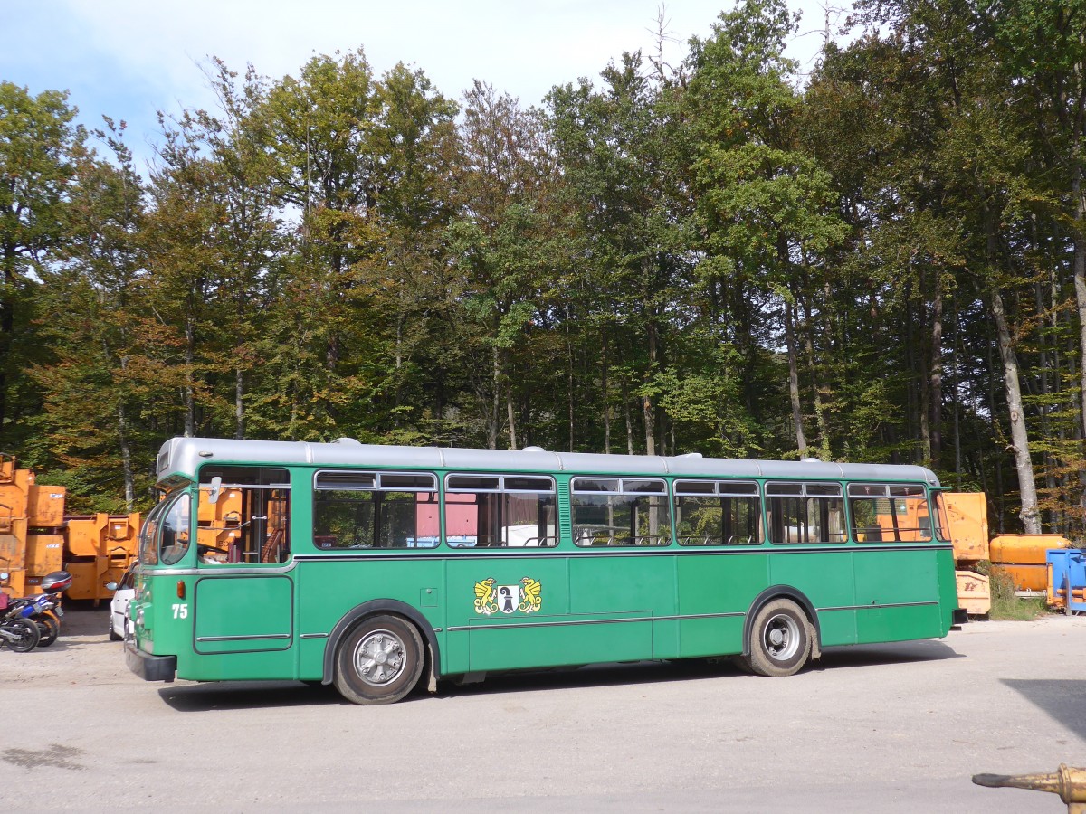 (155'530) - BVB Basel (RWB) - Nr. 75/BE 399'675 - FBW/FHS am 5. Oktober 2014 in Oberburg, Ziegelgut