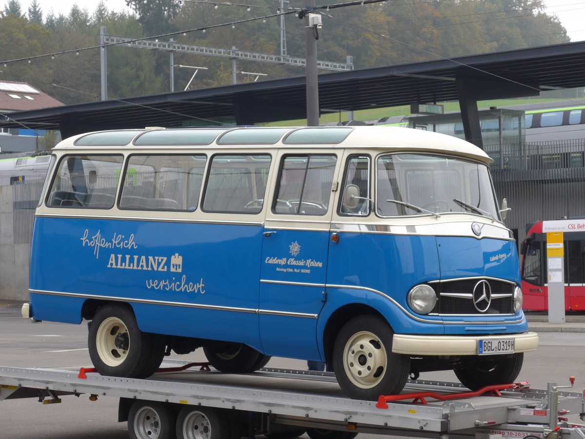 (156'106) - Aus Deutschland: Edelweiss, Ainring - BGL-O 319H - Mercedes am 26. Oktober 2014 in Bern, Gilberte-de-Courgenay-Platz