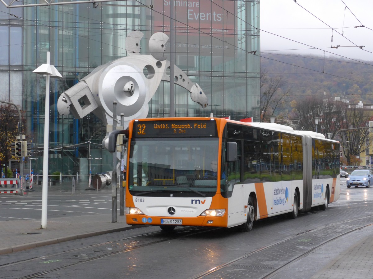 (156'537) - RNV Heidelberg - Nr. 8183/HD-R 1283 - Mercedes am 16. November 2014 beim Hauptbahnhof Heidelberg
