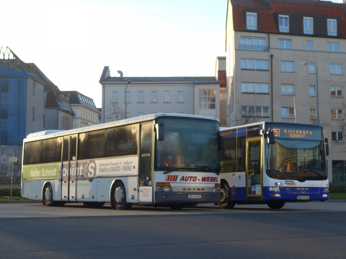 (156'545) - Auto-Webel, Delitzsch - DZ-W 401 - Setra am 17. November 2014 beim Hauptbahnhof Leipzig