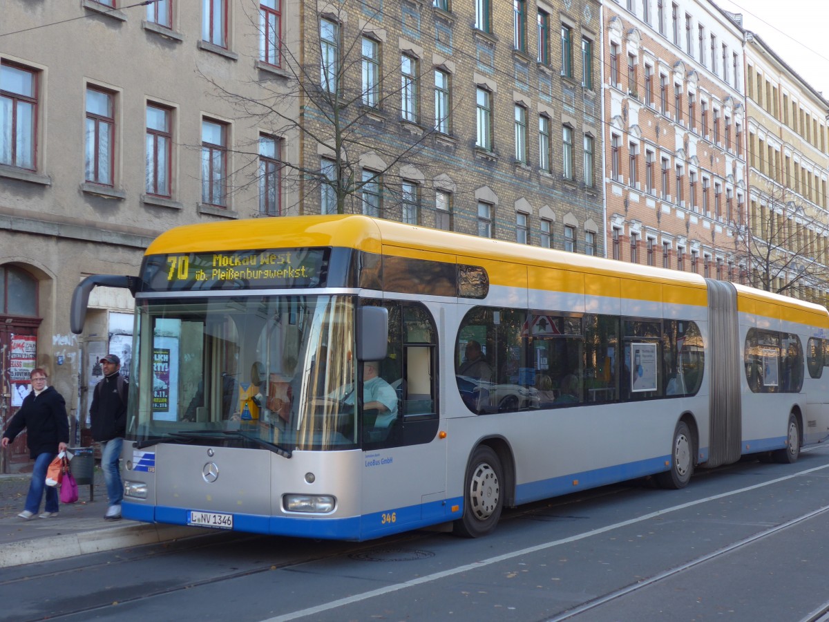 (156'566) - LeoBus, Leipzig - Nr. 346/L-NV 1346 - Mercedes am 17. November 2014 in Leipzig, Stannebeinplatz