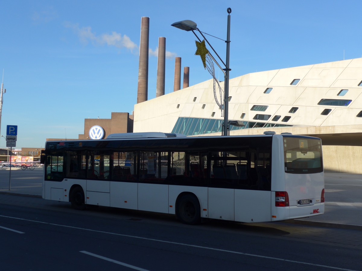 (156'573) - WVG Wolfsburg - Nr. 499/WOB-VG 99 - MAN am 17. November 2014 beim Hauptbahnhof Wolfsburg