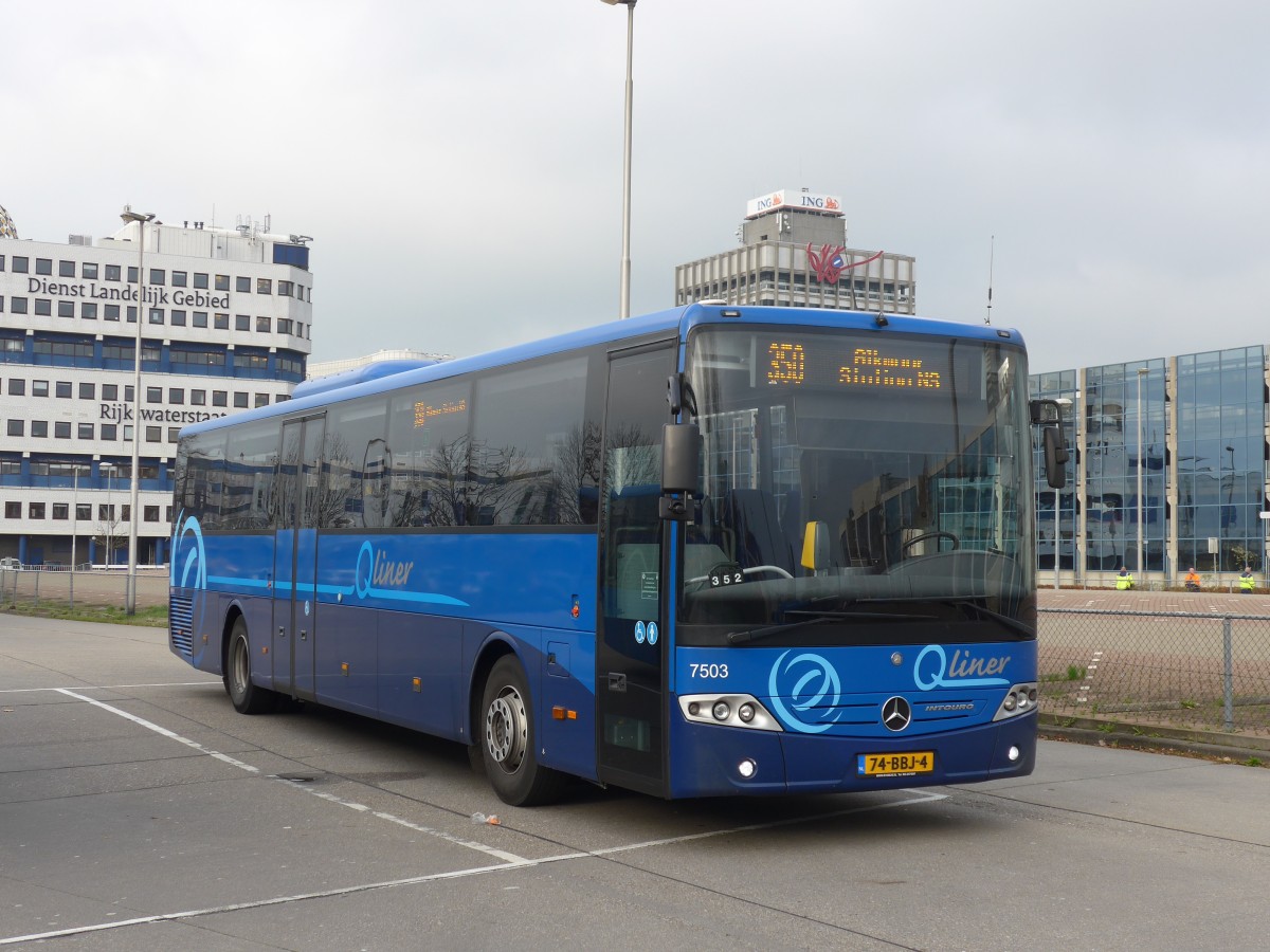 (156'760) - ARRIVA - Nr. 7503/74-BBJ-4 - Mercedes am 19. November 2014 beim Bahnhof Leeuwarden