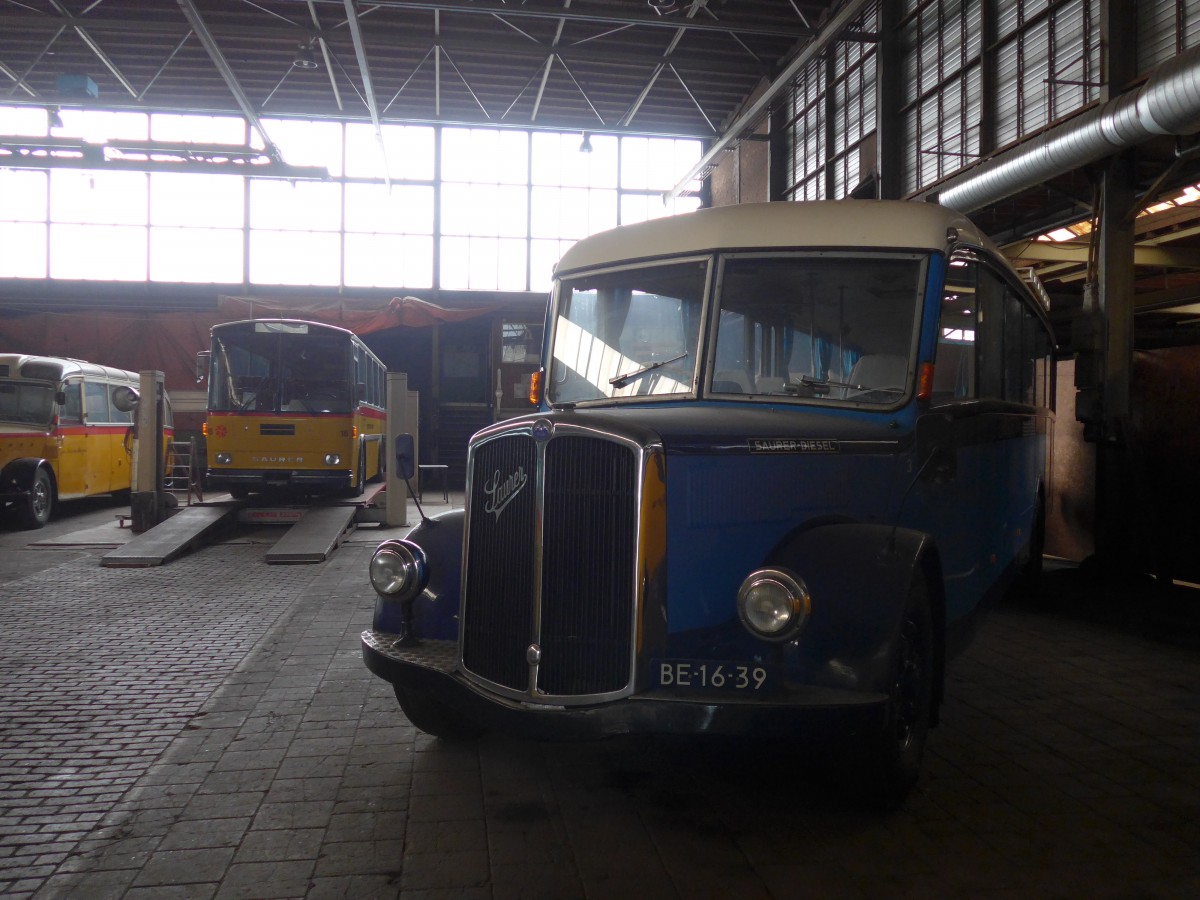 (156'913) - FRAM Drachten - Nr. 3/BE-16-39 - Saurer/Saurer (ex Lonza, Visp Nr. 31) am 20. November 2014 in Drachten, Autobusmuseum