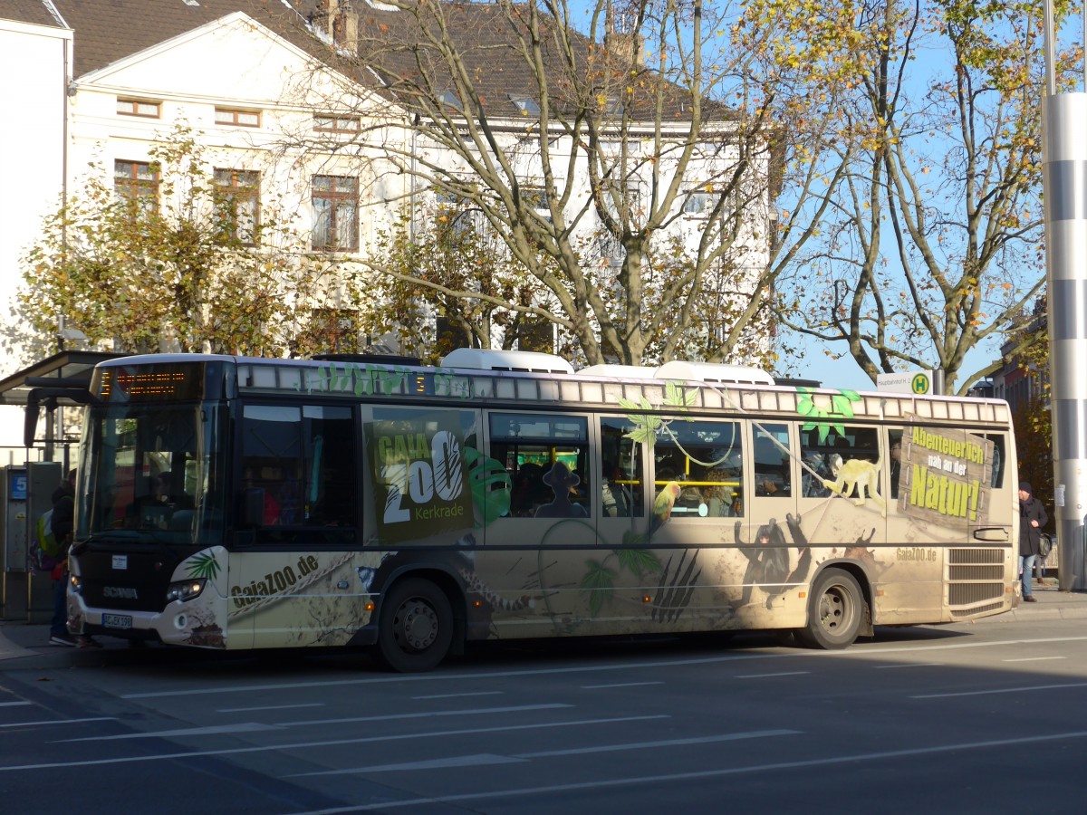 (157'167) - Elka, Aachen - AC-EK 198 - Scania am 21. November 2014 beim Hauptbahnhof Aachen