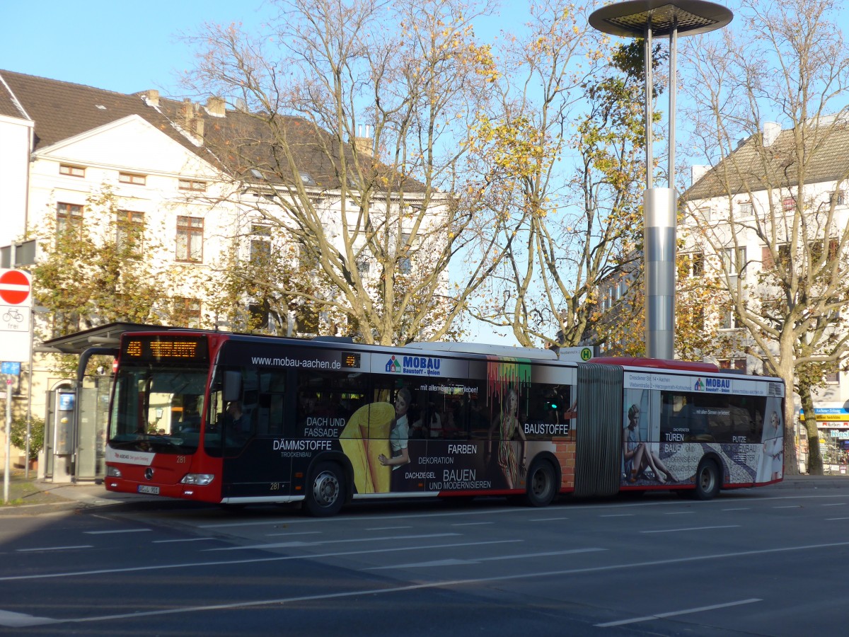 (157'232) - ASEAG Aachen - Nr. 281/AC-L 901 - Mercedes am 21. November 2014 beim Hauptbahnhof Aachen
