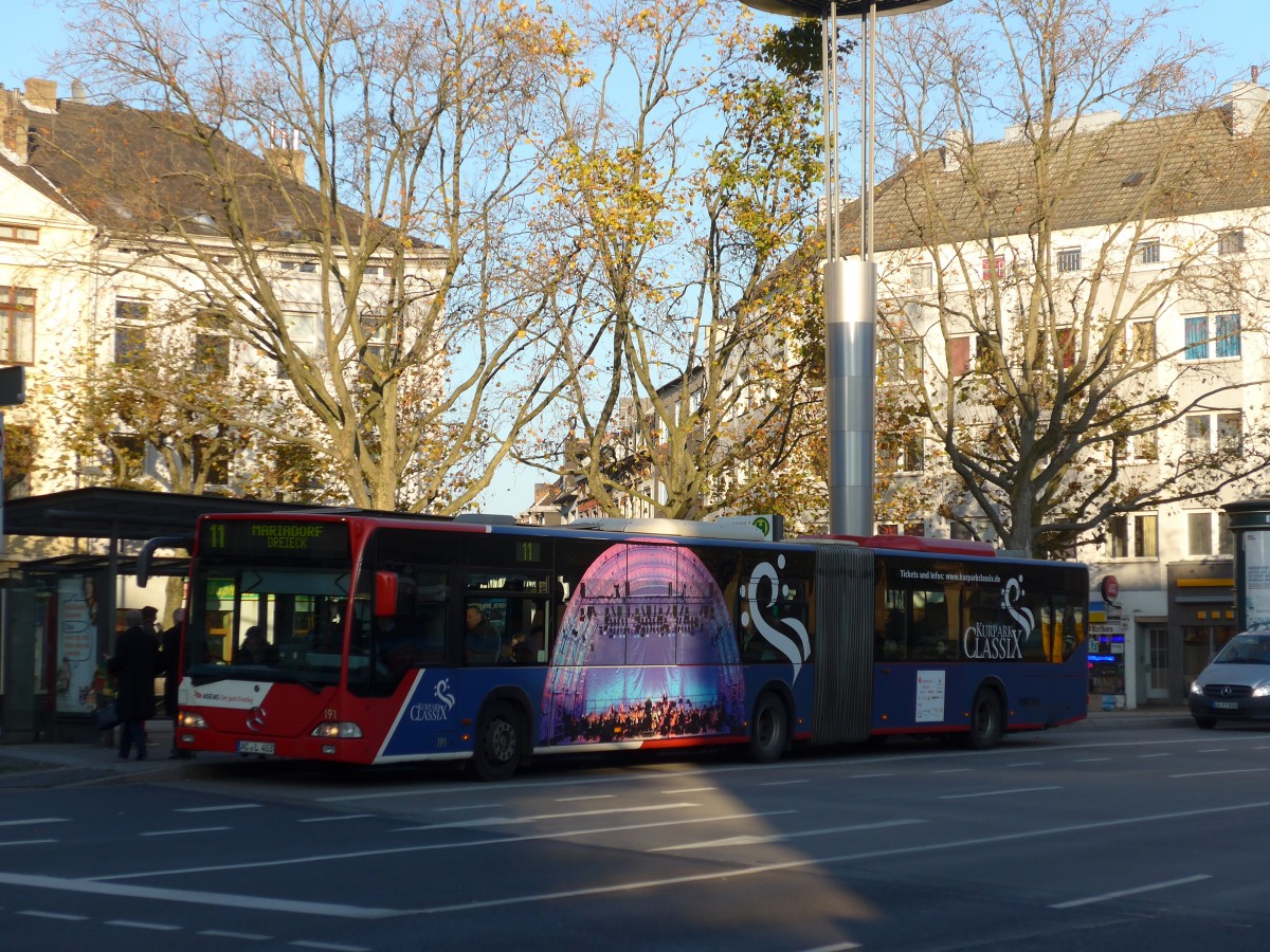 (157'261) - ASEAG Aachen - Nr. 191/AC-L 403 - Mercedes am 21. November 2014 beim Hauptbahnhof Aachen