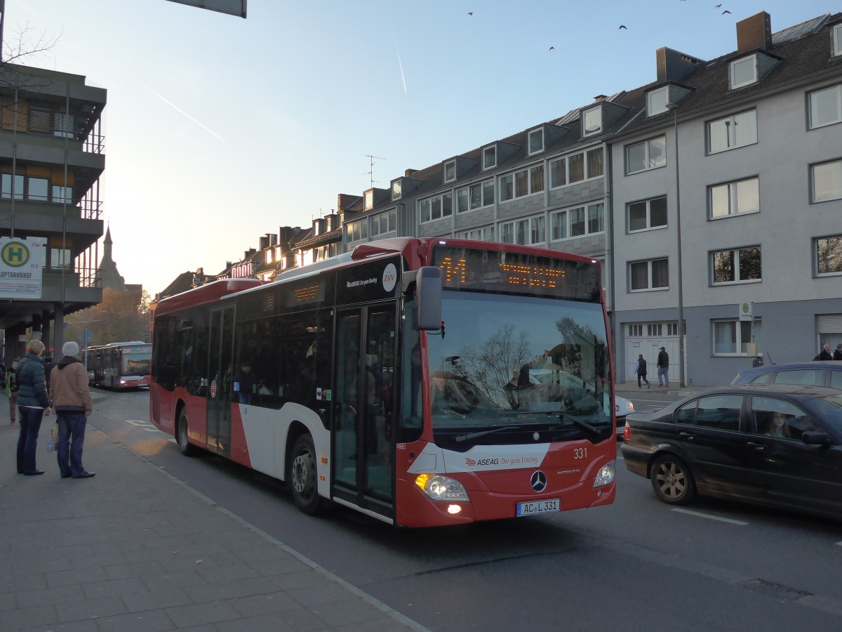(157'280) - ASEAG Aachen - Nr. 331/AC-L 331 - Mercedes am 21. November 2014 beim Hauptbahnhof Aachen