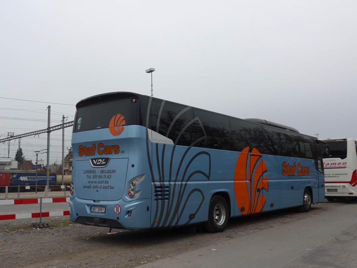 (157'690) - Aus Belgien: Staf, Lommel - 9B7 8991 - VDL am 30. November 2014 in Thun, CarTerminal
