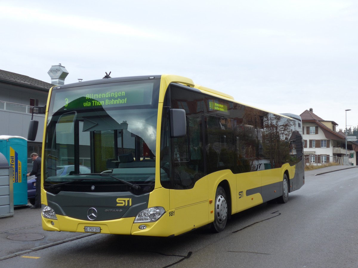(157'810) - STI Thun - Nr. 181/BE 752'181 - Mercedes am 15. Dezember 2014 in Heimberg, Dornhalde