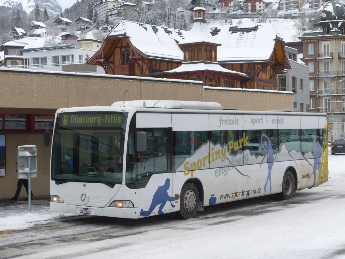(157'957) - EAB Engelberg - Nr. 6/OW 10'260 - Mercedes (ex TPL Lugano Nr. 10) am 26. Dezember 2014 beim Bahnhof Engelberg